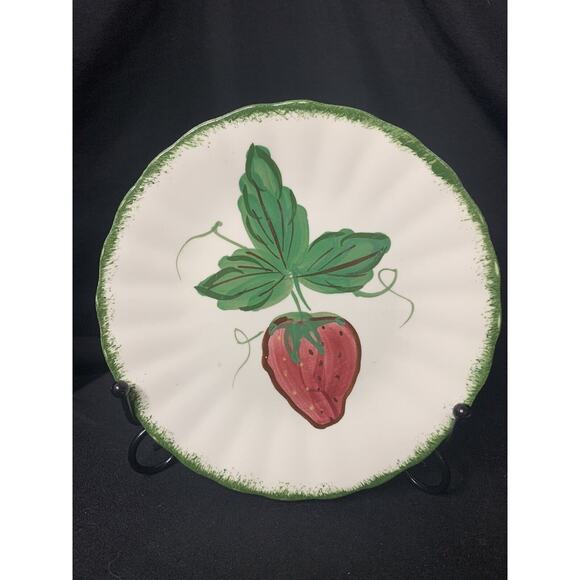 Southern Potteries Blue Ridge Hand Painted Plates And Bowl, Lot Of 4 - c. 1940s - Picture 3 of 8